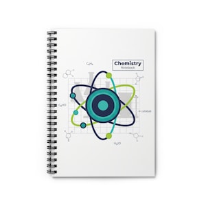 Chemistry Atom Illustration Spiral Notebook | Ruled Science Journal