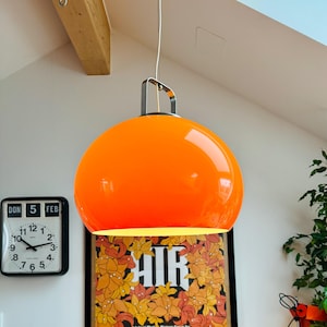 Luigi Massoni for Harvey Guzzini Zurigo 3011 Pendant Lamp – Orange