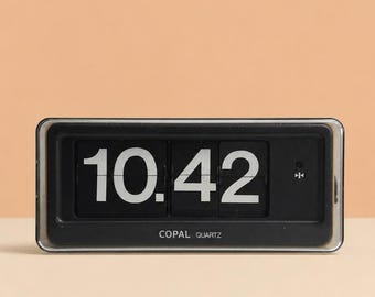 COPAL 置時計 1969年製 レトロ Rare 1970s Citizen Flip Clock – Restored Snow White & Orange