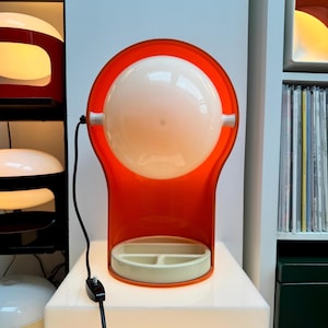 Vico Magistretti “Telegono” Vintage Space Age Desk Lamp – Italy, 1969 | Mid-Century Modern Futuristic Lighting