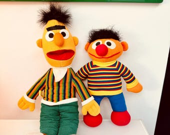 Vintage Ernie Bert Plush Set – 70s 80s Sesame Street Retro Toys