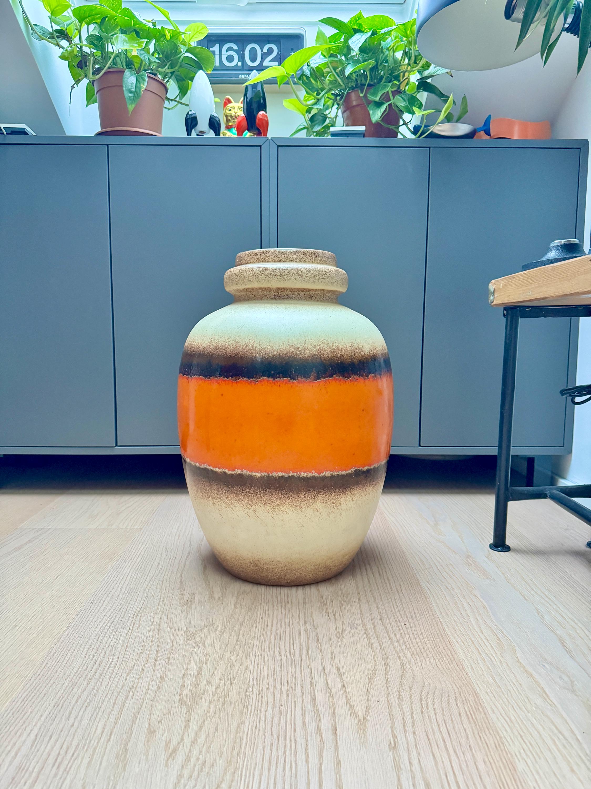 XXL Vintage Fat Lava Scheurich Vase West German No. 286-51 Pottery