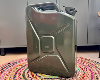 Vintage US Army Jerry Can: WWII Metal Fuel Tank, US Cavalier 1940s
