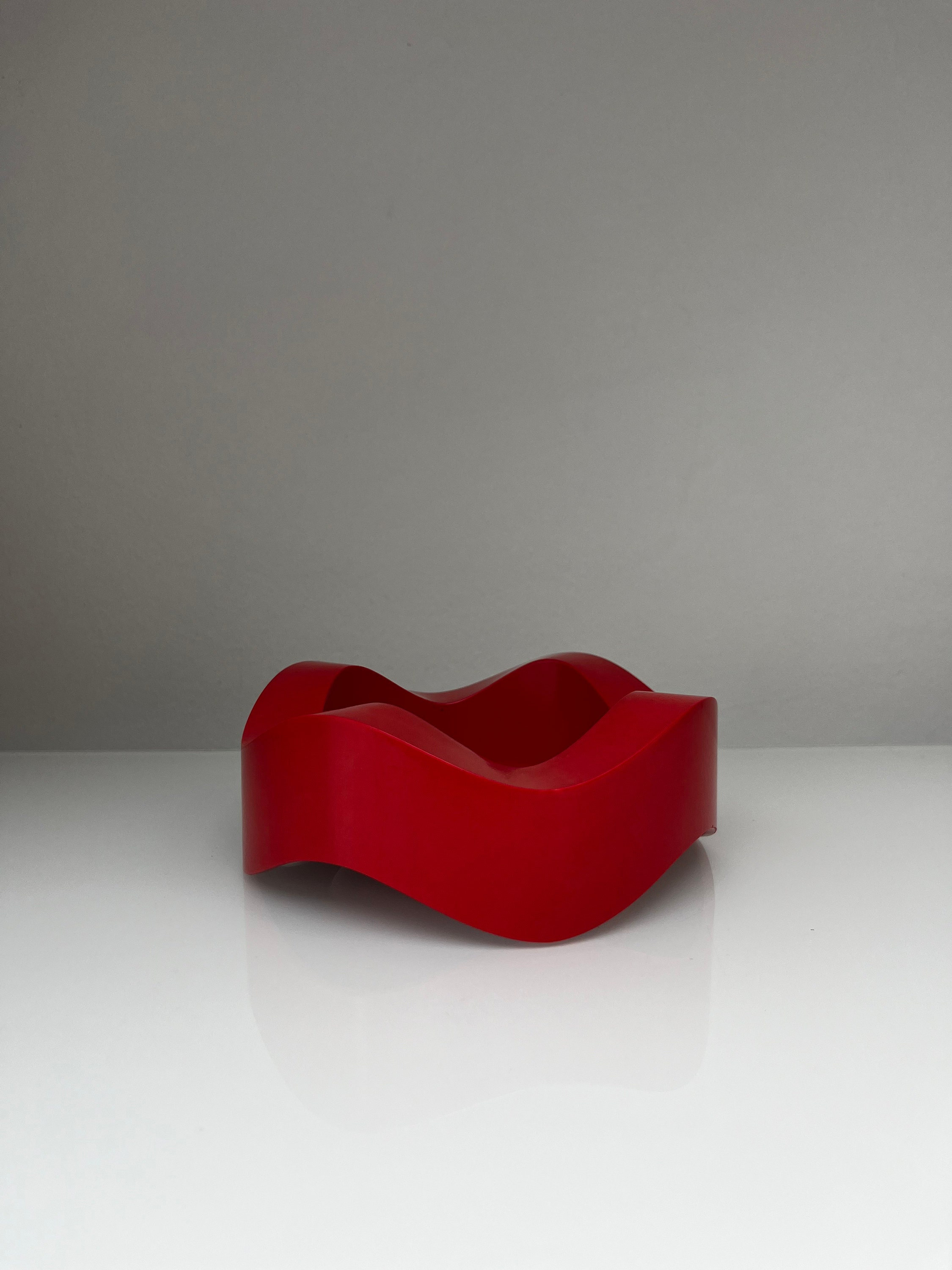 Vintage Sinus Red Melamine Stackable Ashtray by Walter