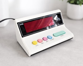 Meister Anker LED Alarm Clock K-26 – 1980s Space Age Pop Art Desk Clock – Vintage Retro Clock