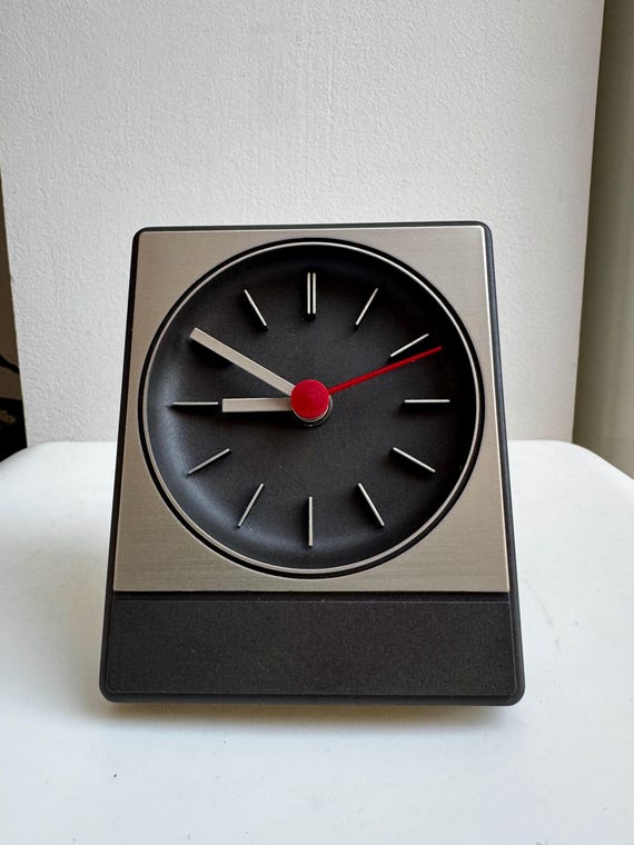 Vintage 1980s AACHEN Desk Clock With Original Box – German Quartz