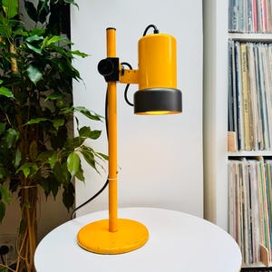 Konst Smide Table Lamp 1970s Retro Industrial Design Vintage Scandinavian Yellow Desk Lamp Shabby Chic Lightning