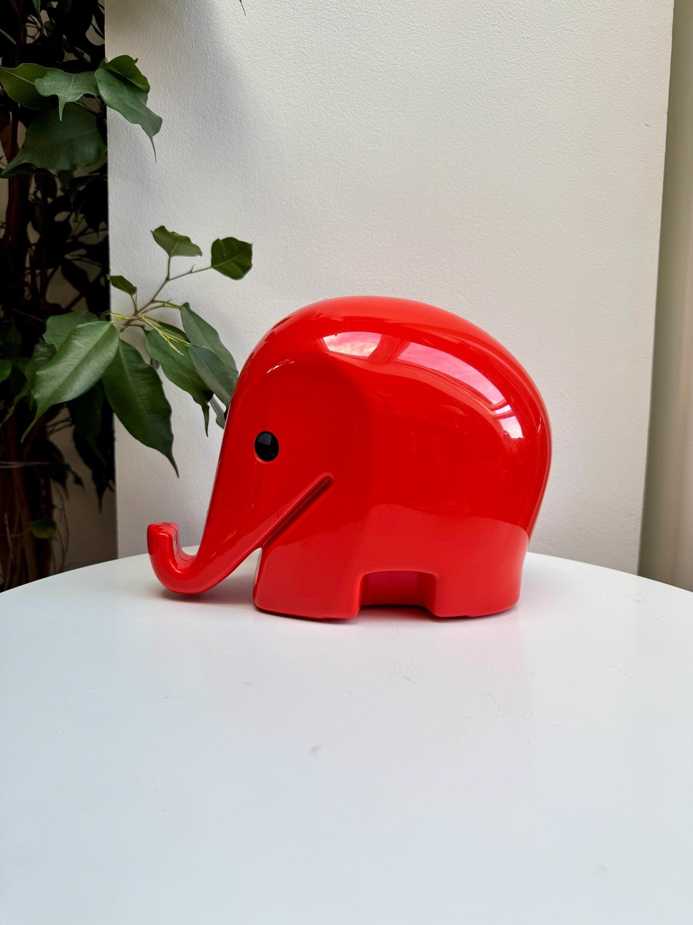 Tirelire éléphant F jaune luigi colani Dresdner Bank 1970