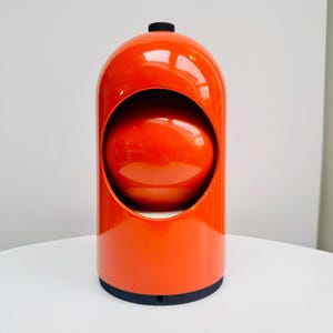 Orange Chrome Selene Eclipse Table Lamp: Italian Mid Century Modern ABM