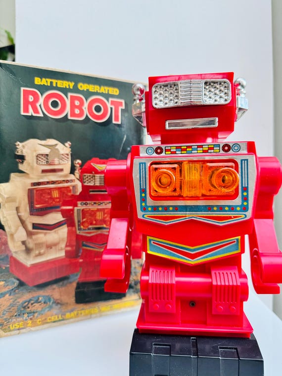 ロボット HERO Vintage Yonezawa Hero Robot: 1980s Japan Tin Litho Toy (decorative