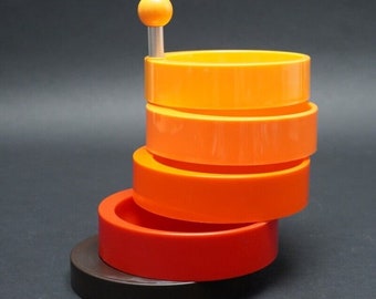 EMSA Etagere 70er Snackbar Retro Vintage Pop Art Panton Ära Bunt Utensilo Geschirr