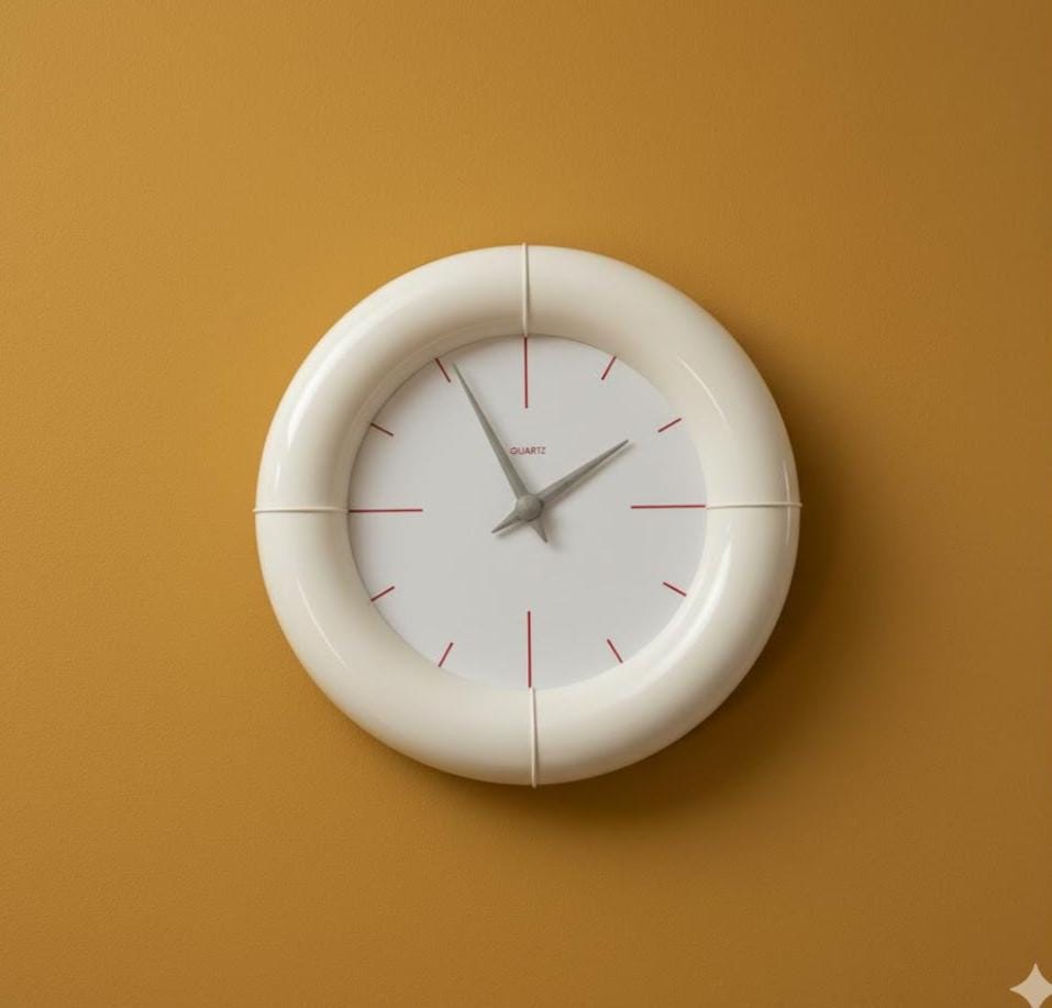ポストモダンヴィンテージ壁掛け時計 | スイス製フローティングリング
