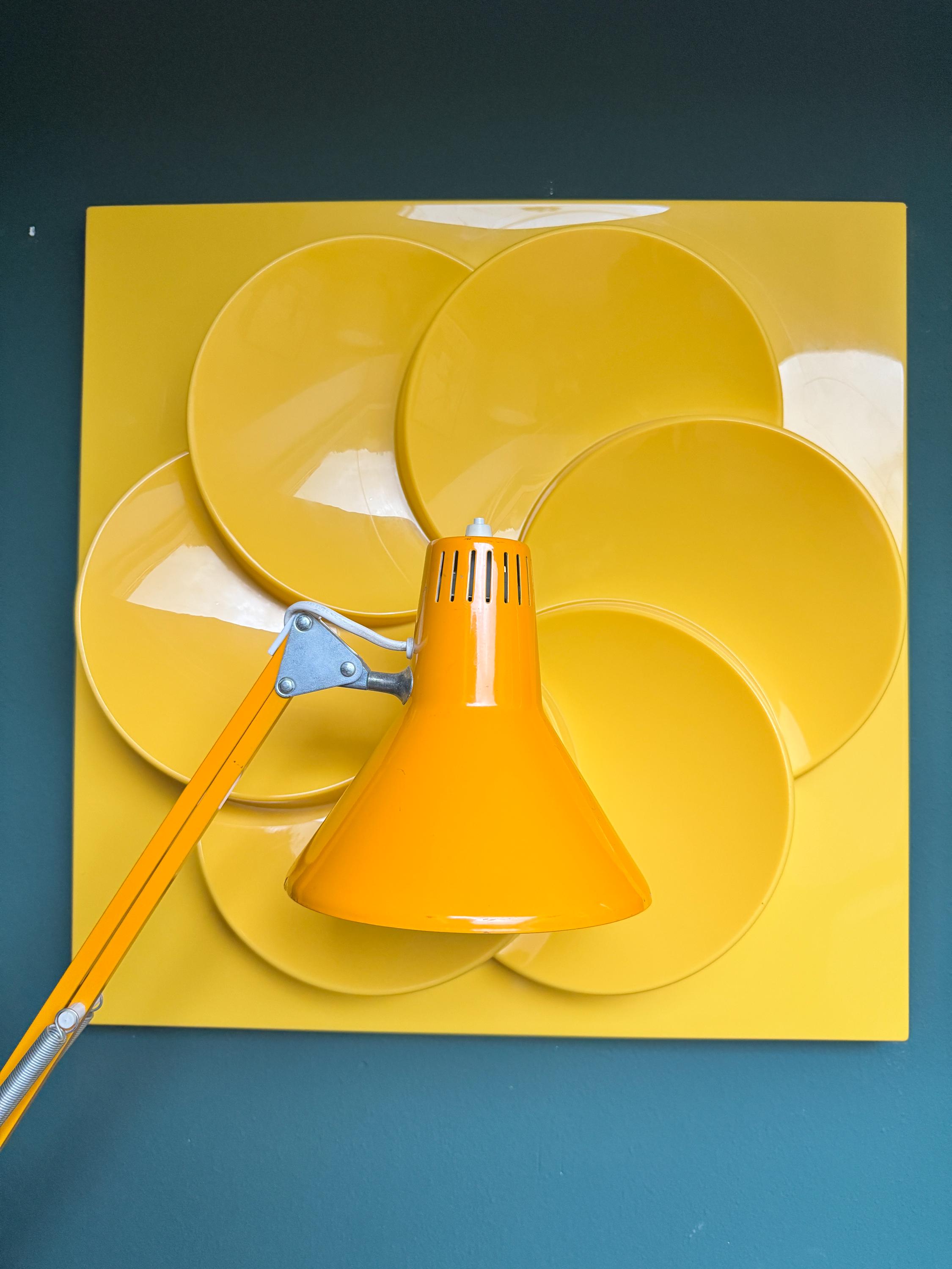 Vintage Yellow Articulated Table Lamp: 70s Industrial Desk Light - Etsy