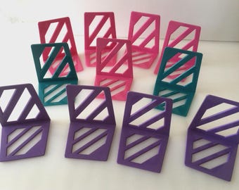Vintage Acrylic Bookends, 1960s 70s Pop Art Record Holders – Mid-Century Modern Home Decoration