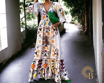 Boho Long Dress | Long Sleeve Clothing | Fashionable Streetwear Outfit