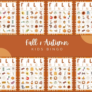 Fall/Autumn bingo for kids