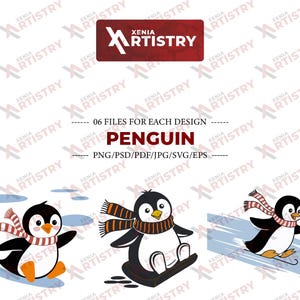 Niedliches Baby-Pinguin-SVG-Bundle, Winter-Baby-Pinguin-Silhouette, Kawaii-Pinguin-SVG, Pinguin-Clipart, Pinguin-Vektor, Pinguin-Cricut-SVG