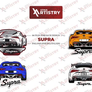 Supra SVG-Bundle, Auto-svg, Supersportwagen-Supra-Auto-svg, Supra-Auto-Clipart, schnelles Auto-SVG, Rennwagen-SVG, Supra-Auto-Silhouette