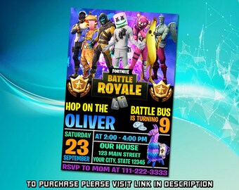 Battle Royale Birthday Invitation, Editable Battle Royale Cards, Gamer Birthday Invitations, Digital Printable Birthday Invitation