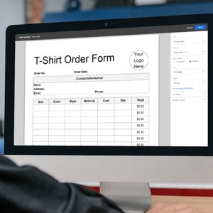 T-shirt Order Form Template | Editable Excel & Google Sheets (digital ...