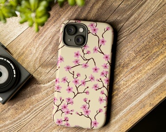 Pink Blossom Tough Case iPhone 15 14 13 12 11 XR XS Pro Max Plus Mini Samsung S24 S23 S22 S21 S20 S10 Ultra Plus FE Google Pixel 8 7 6 Pro 5