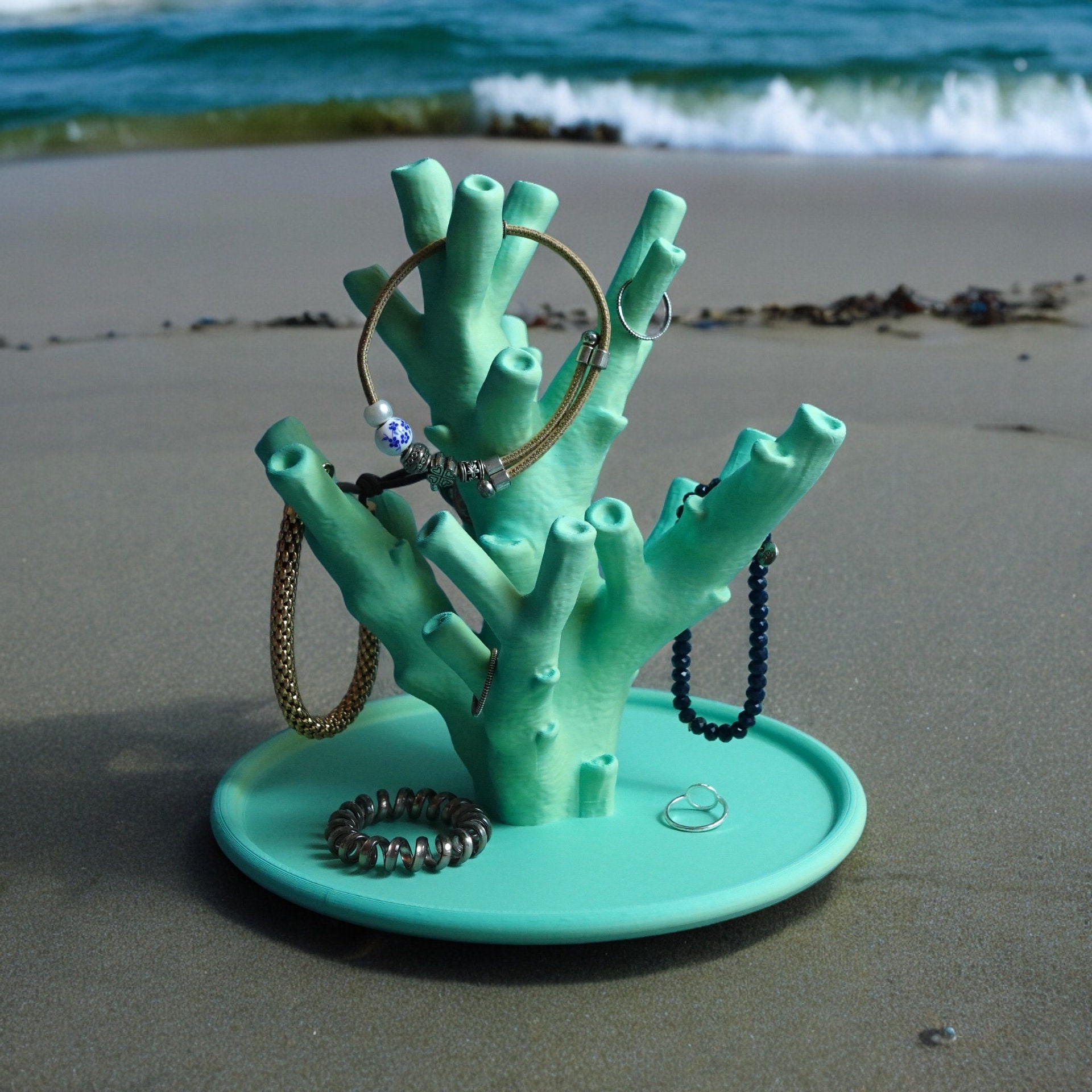 Echinata Coral Jewelry Holder – Artistic Organizer for Rings, Earrings, and Bracelets