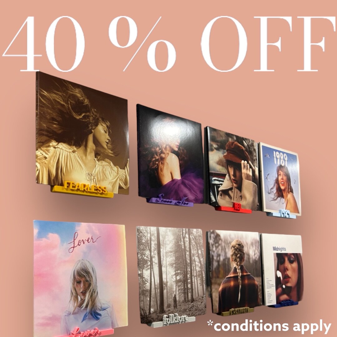 Taylor Swift Rack Taylor Swift Inspired 3D Printed Vinyl Display Shelves Album Title Wall ...