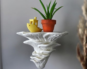 Wall Shelf “Djamor Fungus” – Unique Mushroom Design for Modern Organic Home Decor, Plant Display, Functional Art Shelf