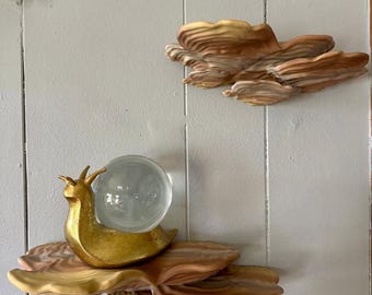 Whimsical Mushroom Wall Shelf - Organic Storage and Plant Display