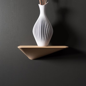 Sleek Asymmetrical Shelf with French Cleat | Contemporary Wall Decor | Minimalist 3D Printed Art