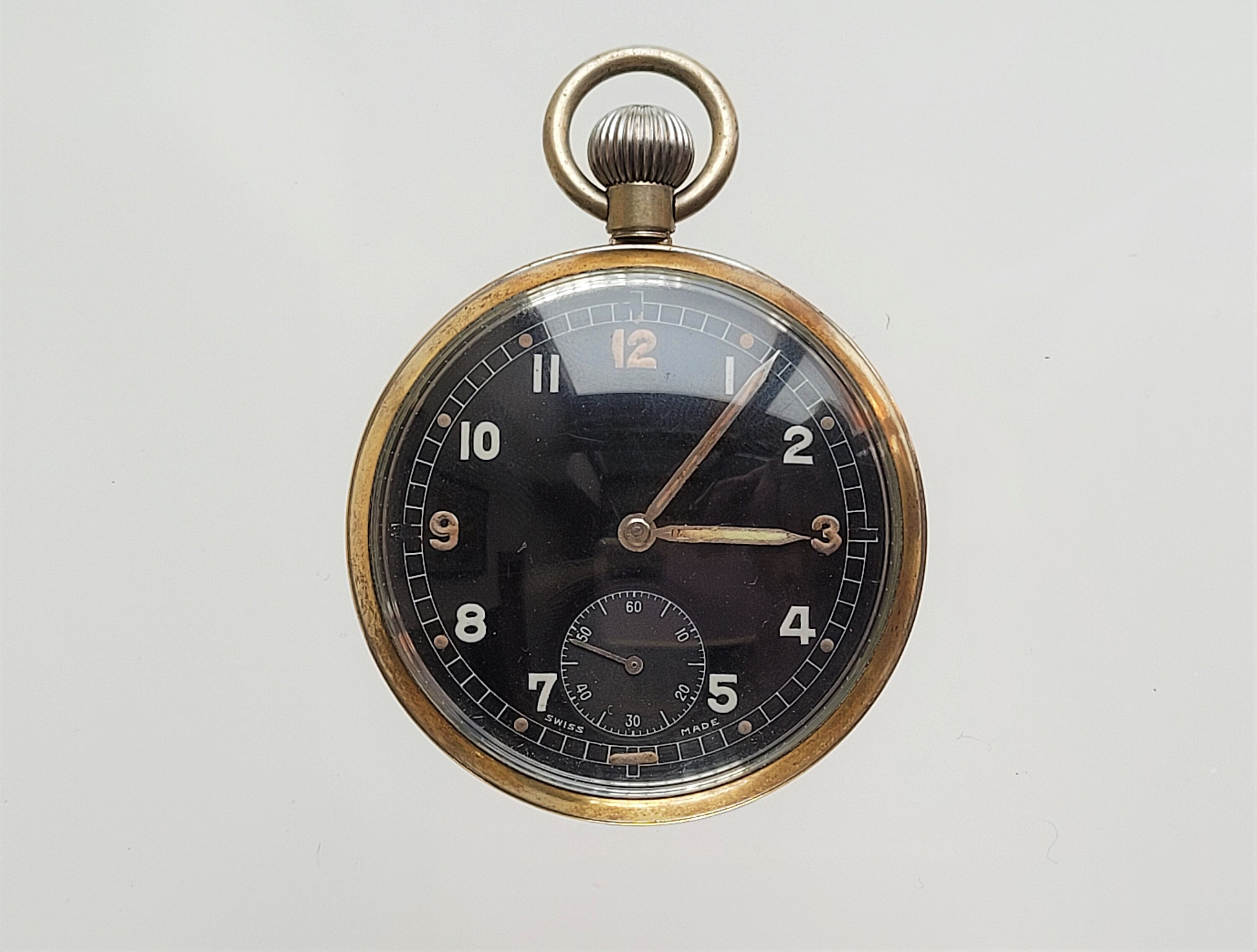 WW2 Enicar Black Dial British Army Military Pocket Watch GSTP Running Well P170 Etsy