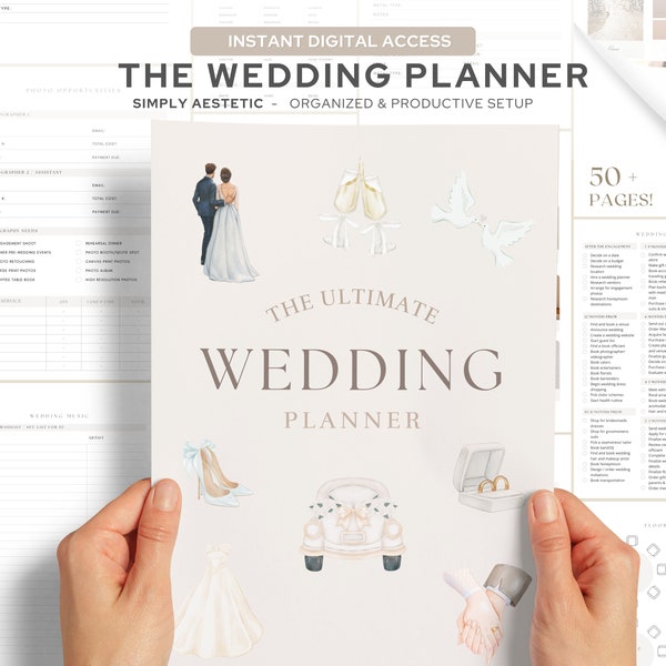 Wedding planner printable | Complete wedding plan bundle for Wedding binder | Wedding planner | Canva PDF, A4, A5, 2024 | Digital download