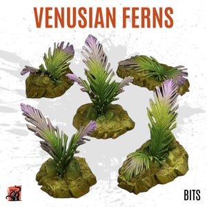 3D PRINTED Plant jungle vegetation fern nature jungle fantasy - Bits customize bases, dioramas, scenery and wargame terrain
