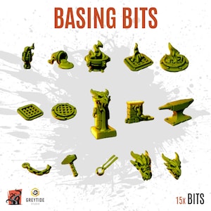 3D PRINTED Various decorations space soldier sacred fire dragon skin flames forge - Customize miniatures with exclusive GREYTIDE bits