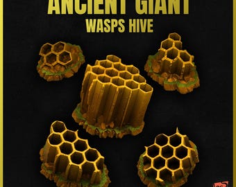 3D PRINTED Colmena avispas gigante nido panal abejas miel natural - Bits personalizar peana, diorama, escenografía y terreno wargame