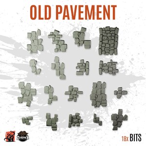 3D Printed Stone Pavement for Medieval Fantasy Flooring Customize Base and Diorama with Scenery Bits for Miniature ZABAVKA