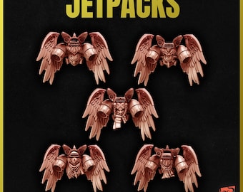 3D Printed Winged Jetpack Combat Gear Assault Decor Wings - Customize Miniatures with Exclusive GREYTIDE Bits