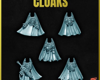 3D PRINTED Winter Cloak Tunic Wolf Fur Combat Futuristic Space Soldier – Accessory Customize Miniature Bit Exclusive GREYTIDE STUDIO