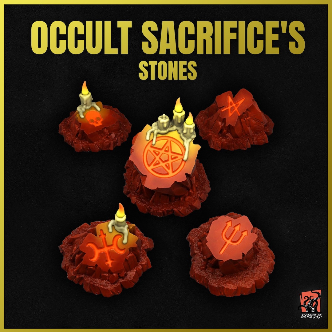 3D Printed Candles Altar Sacrifice Occult Ritual Demonic Invocation ...