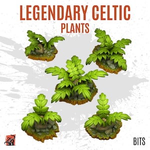 Vegetazione della giungla stampata in 3D, foresta, natura, giungla fantasy - Parti personalizzabili per base, diorama, scenario e terreno per wargame