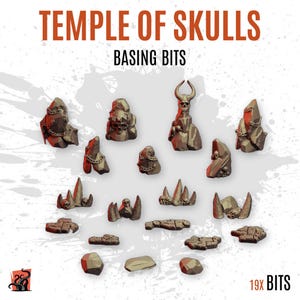 3D PRINTED Ruinas templo de cráneos de piedra para personalizar peana y diorama con bits y detalle escenografía para miniatura ZABAVKA