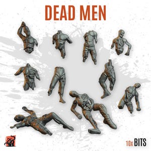 3D PRINTED Torso body dead man dismembered gore zombie customize base and diorama with bits scenery for miniature ZABAVKA