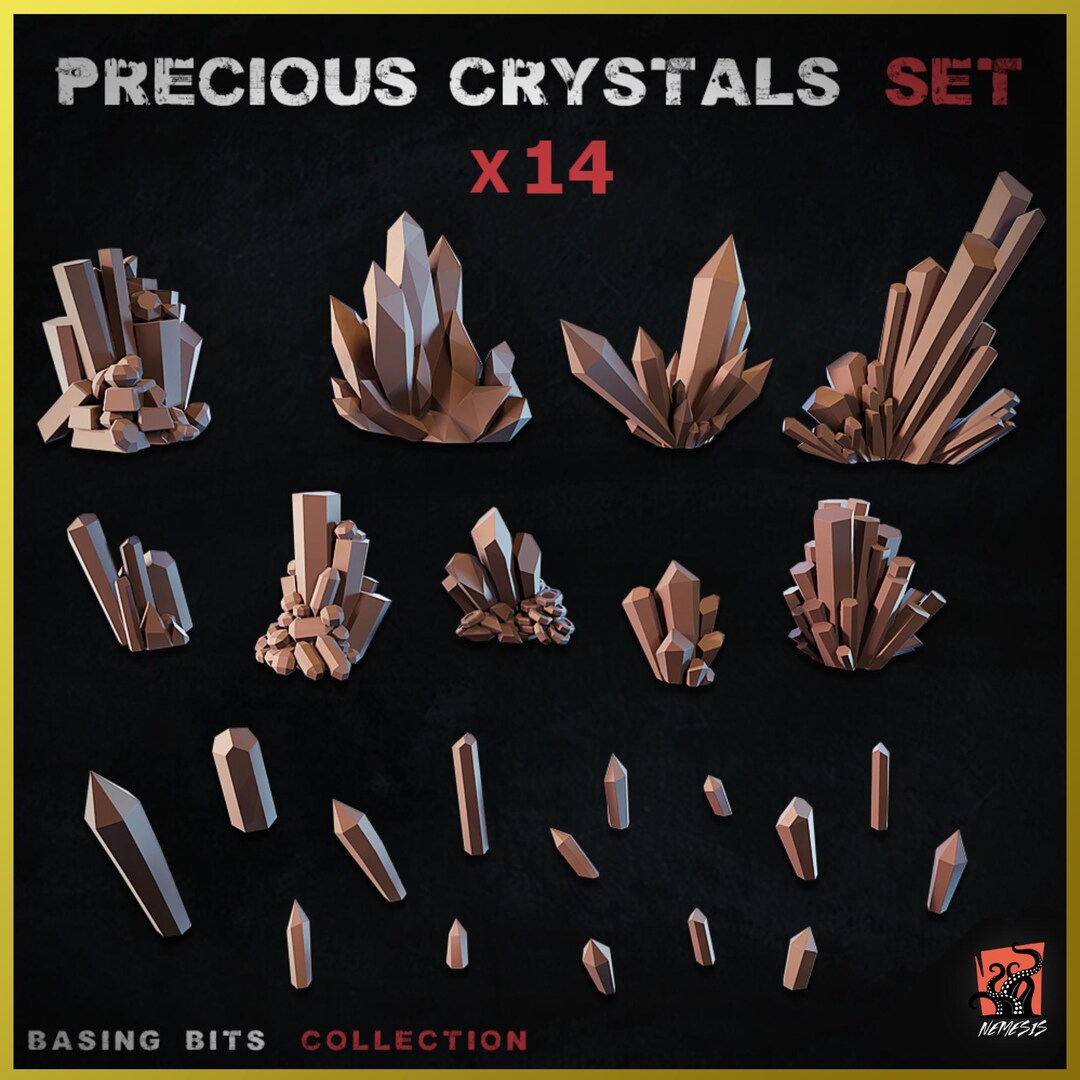 3D PRINTED Crystals Cave Ice Mineral Diamond Jewel Treasure Custom ...