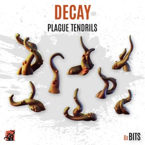 3D PRINTED Tentáculo demoniaco invocación monstruosa plaga gore - Peanas personalizadas y diorama con bits y detalles escenografía ZABAVKA