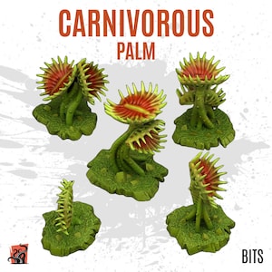 3D PRINTED Planta carnívora jungla alienígena selva fantasía depredador - Bits personalizar peana, diorama, escenografía y terreno wargame