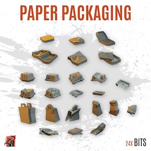 3D PRINTED Box wrapping fast food trash abandoned city customize base and diorama with bits scenery for miniature ZABAVKA
