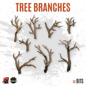 3D PRINTED Árbol siniestro bosque fantasma ramas tronco podrido personalizar peana y diorama con bits escenografía para miniatura ZABAVKA