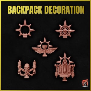 3D Printed Imperial Heraldry Combat Backpack Decoration Gothic Soldier Captain - Customize miniatures with exclusive GREYTIDE bits