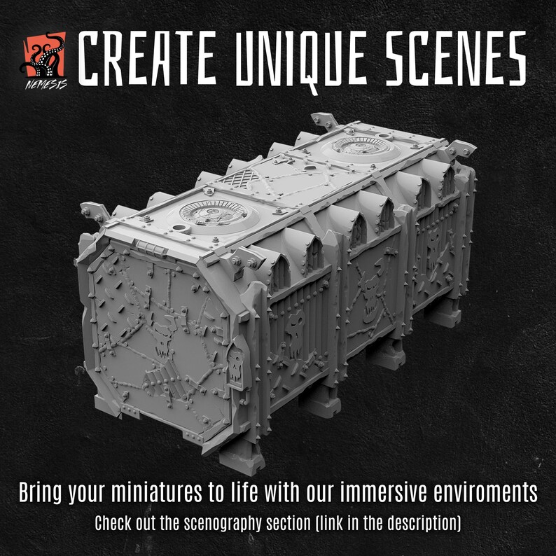 3D PRINTED Orc Scrapyard Fortification Scrap Metal Desert - Custom ...