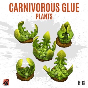 3D-GEDRUCKTE fleischfressende Pflanzen-Säurefalle, Raubtier-Dschungel-Alien – Bits passen Basis, Diorama, Landschaft und Wargame-Gelände an